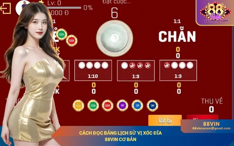 Cách đọc bảng lịch sử vị xóc đĩa 88Vin cơ bản